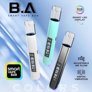 B.A 一代通用電子煙主機 Smart Vape Bar 可調式 LED 顯示屏發光煙桿 600mAh 6W-12W (高兼容/RGB炫彩燈效)