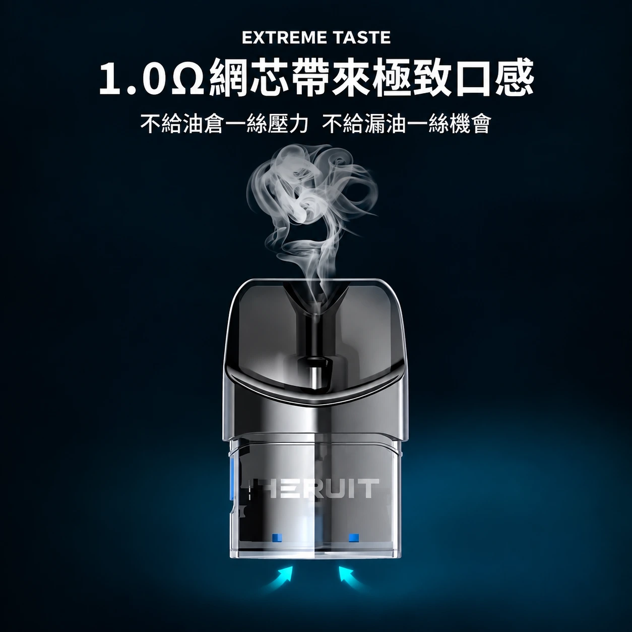 EEQUIT X 二代注油主機專用空倉 3入組 | 2ml大容量 1.0Ω鋼芯升級陶瓷 頂部防漏注油 食品級PCTG