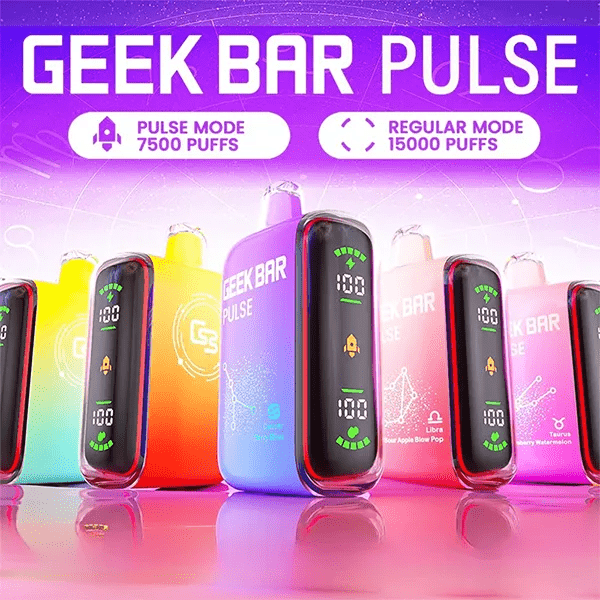 GEEK BAR PULSE 小火箭 一次性電子煙 | 15000 Puffs | 可充電 LED 顯示 | 多模式拋棄式