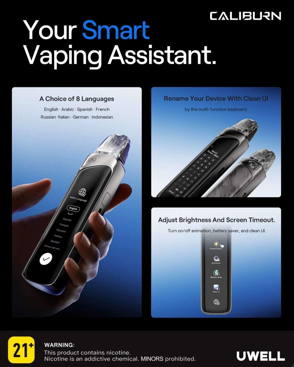 UWELL CALIBURN G4 PRO電子煙註油主機/G4 GPP 倒灌3入1盒:圖片 3