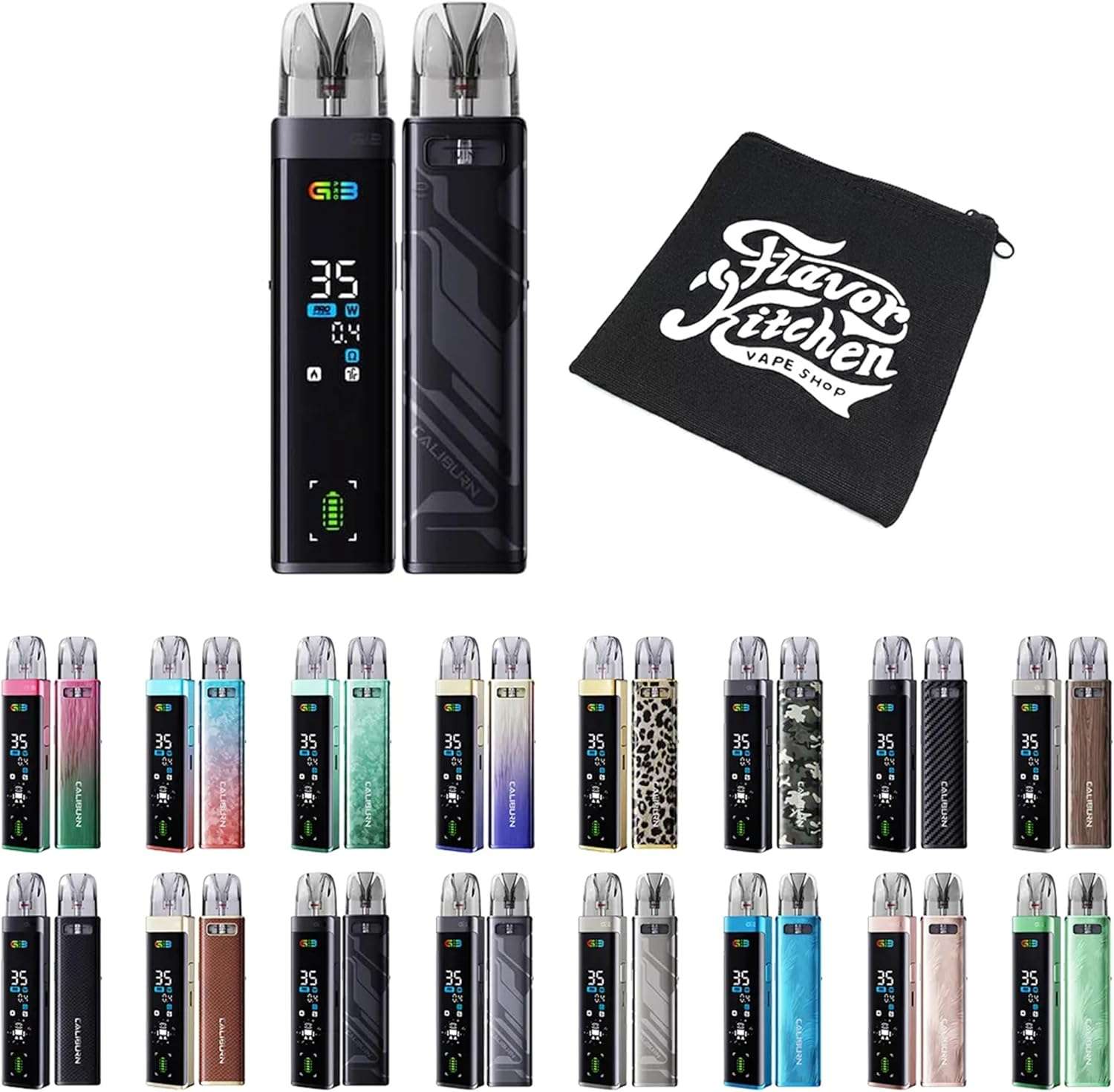 UWELL Caliburn G3 PRO套裝 | 35W高功率 全屏UI介面 10000mAh大電量 | 全系列G3煙彈相容 雙模式啟動 (含0.4Ω/0.9Ω煙彈):圖片 2